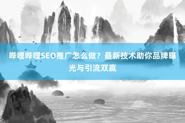哔哩哔哩SEO推广怎么做？最新技术助你品牌曝光与引流双赢