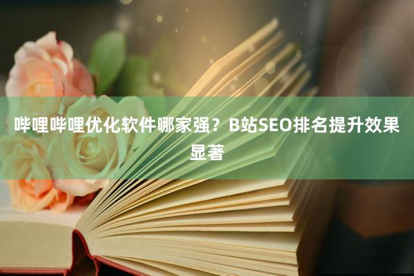 哔哩哔哩优化软件哪家强？B站SEO排名提升效果显著