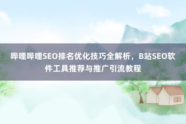 哔哩哔哩SEO排名优化技巧全解析，B站SEO软件工具推荐与推广引流教程