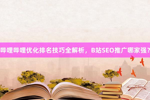 哔哩哔哩优化排名技巧全解析，B站SEO推广哪家强？