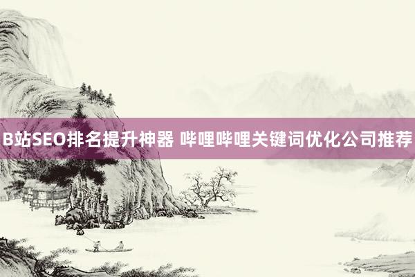 B站SEO排名提升神器 哔哩哔哩关键词优化公司推荐