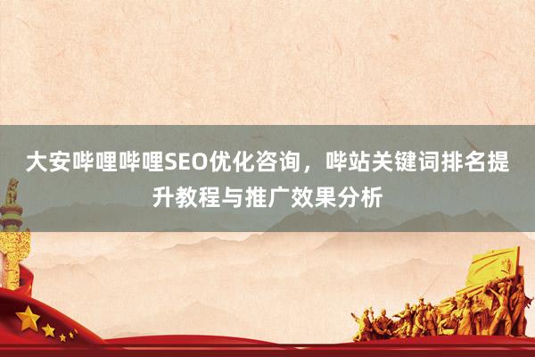 大安哔哩哔哩SEO优化咨询，哔站关键词排名提升教程与推广效果分析