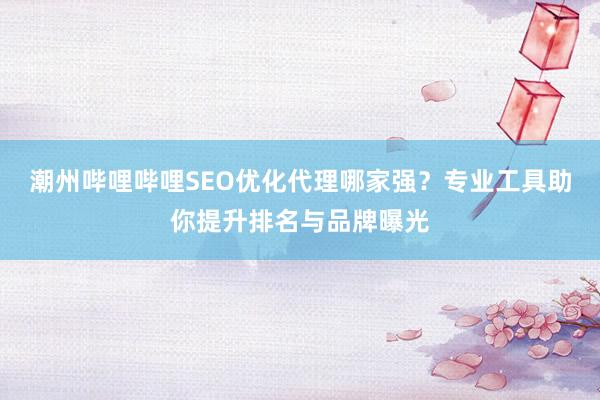 潮州哔哩哔哩SEO优化代理哪家强？专业工具助你提升排名与品牌曝光