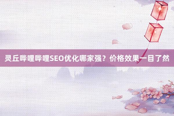 灵丘哔哩哔哩SEO优化哪家强？价格效果一目了然