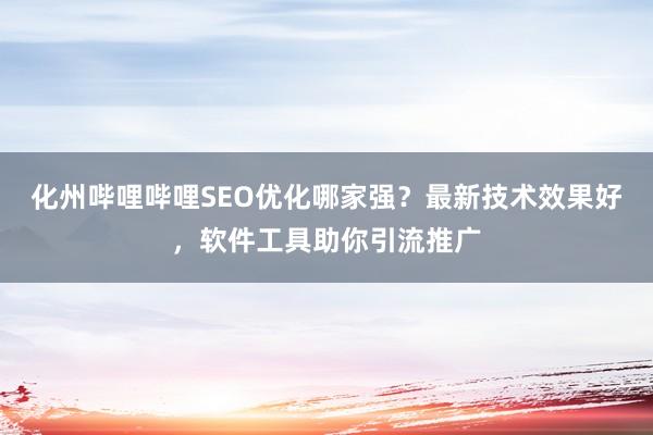 化州哔哩哔哩SEO优化哪家强？最新技术效果好，软件工具助你引流推广